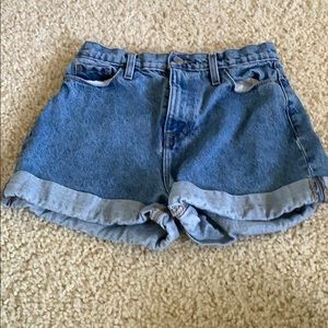 BDG standard mom high rise blue jean short